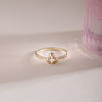 Iconic Shimmer Gold & Diamond Finger Ring,,hi-res view 1
