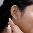Effortless Spark Diamond Hoop Earrings,,hi-res view 2