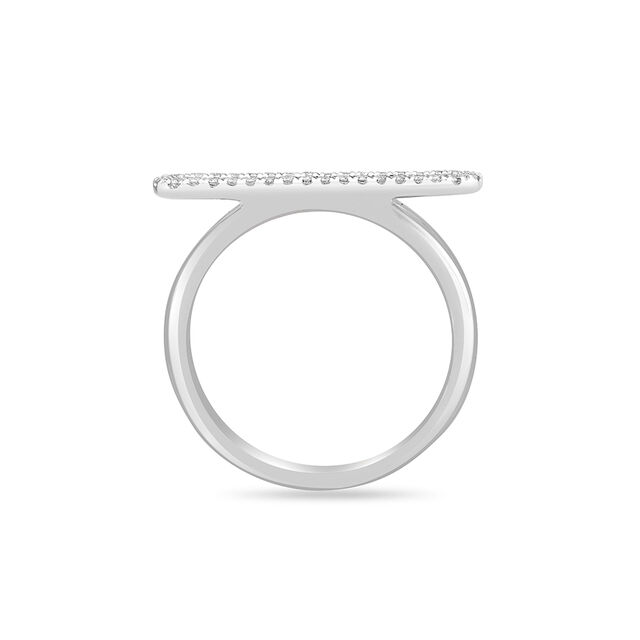18 KT Alluring White Gold Diamond Ring,,hi-res view 4