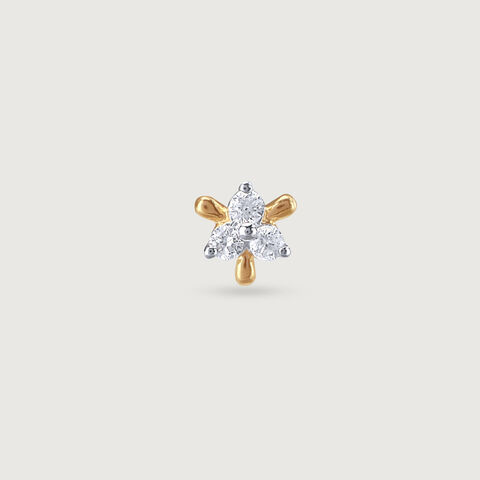 Twinkle Bloom Diamond Nose Pin