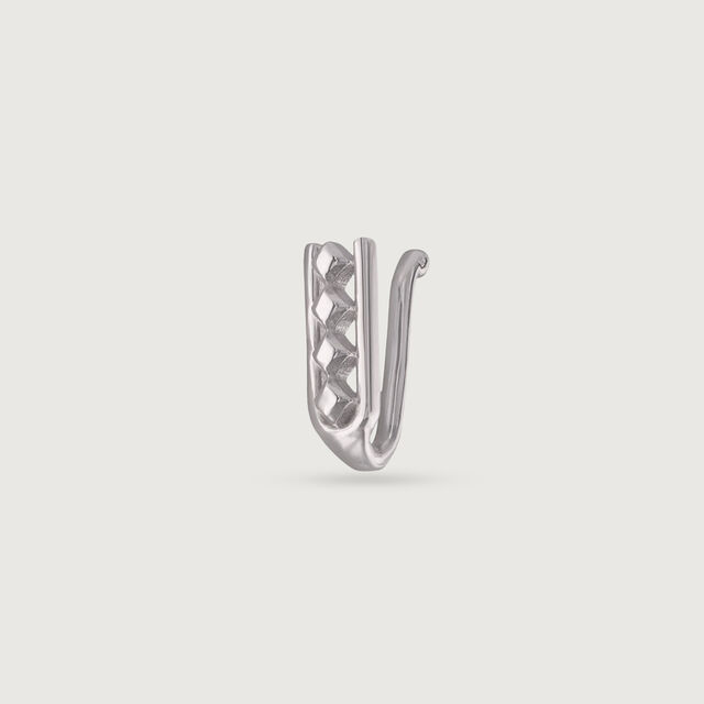 Playful Lattice Silver Nose Pin,,hi-res image number null