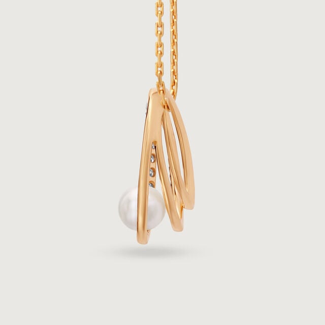 Pretty Cosmic Reverie 14KT Diamond and Pearl Pendant,,hi-res image number null
