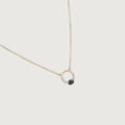 Twilight Halo 14 Kt Sapphire & Diamond Pendant with Chain,,hi-res view 4