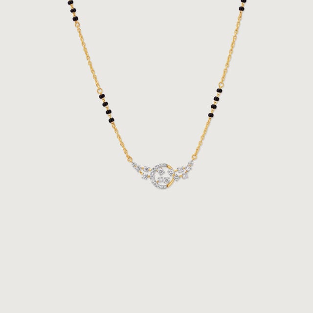 Graceful Flourishing Diamond Mangalsutra,,hi-res image number null