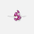 Artistic Pink Silver Finger Ring,,hi-res view 3