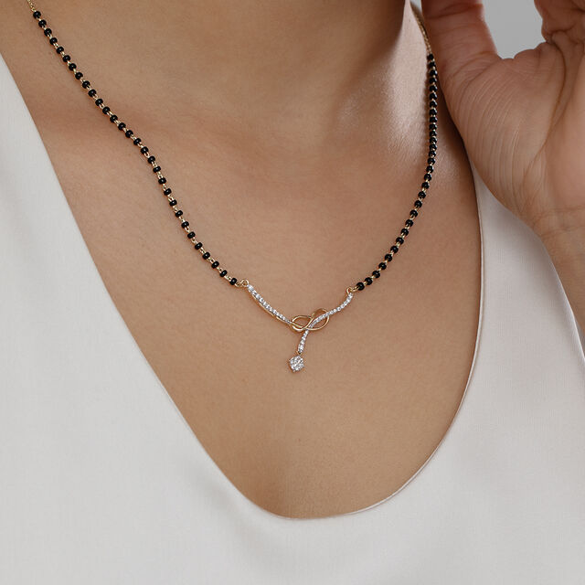 Timeless Knot Gold and Diamond Mangalsutra,,hi-res image number null