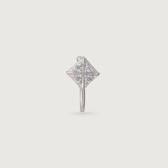 Peppy Chic Silver Nose Pin,,hi-res image number null