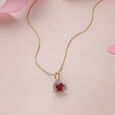 Ruby Rush Diamond & Gold Pendant,,hi-res view 1