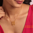 Warli Dreams 22KT Gold Pendant & Chain,,hi-res view 2