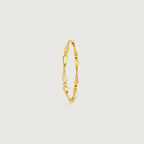 Rhythmic Facet Gold Bangle