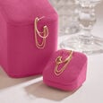 Fluid Cascading Gold Hoop Earrings,,hi-res view 1