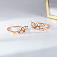 Leaf Whisper Gold and Diamond Finger Ring,,hi-res view 2