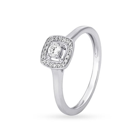 14kt White Gold Diamond Finger Ring