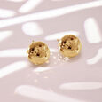 Edgy Sphere 18KT Gold Stud Earrings,,hi-res view 1