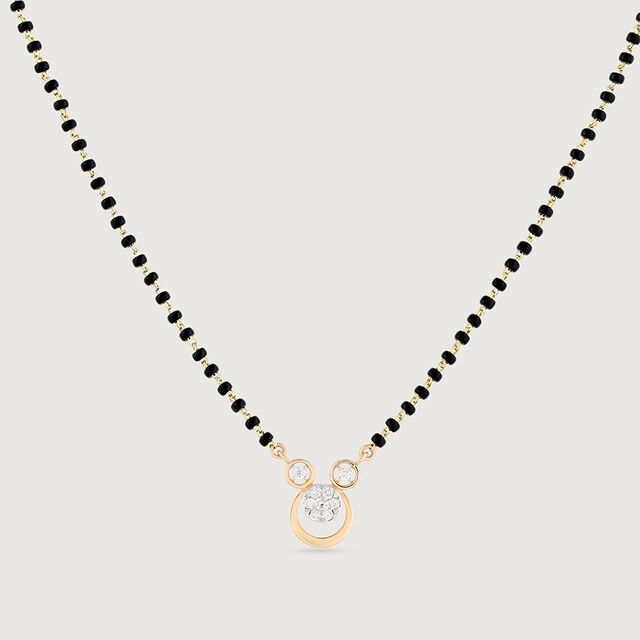 Radiant Sphere Gold and Diamond Mangalsutra,,hi-res image number null