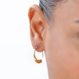 18KT Sunray Hoop Earrings,,hi-res view 1