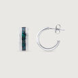 Ethereal Shine Silver Hoop Earrings,,hi-res view 5