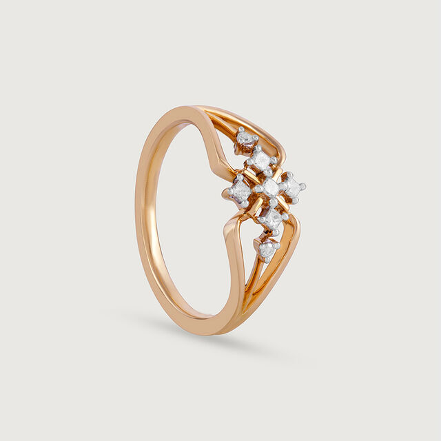Dazzling Blend Gold & Diamond Finger Ring,,hi-res image number null