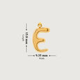 Letter Perfect 'E' Gold Pendant,,hi-res view 5