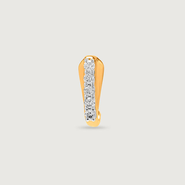 14KT Yellow Gold Diamond Nose Pin,,hi-res image number null