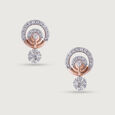 Radiant Cascade Gold & Diamond Stud Earrings,,hi-res view 3