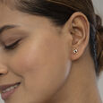 Blossoms Evil Eye Gold Stud Earrings,,hi-res view 2