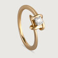 Basketry Elegance Gold and Diamond Finger Ring,,hi-res view 4