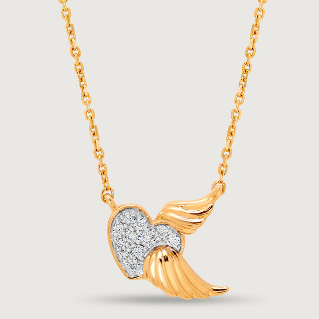 Cupid Edit Mystic Wings 14KT Gold & Diamond Necklace,,hi-res image number null