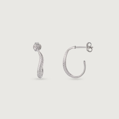 Twisty Textured Silver Earrings