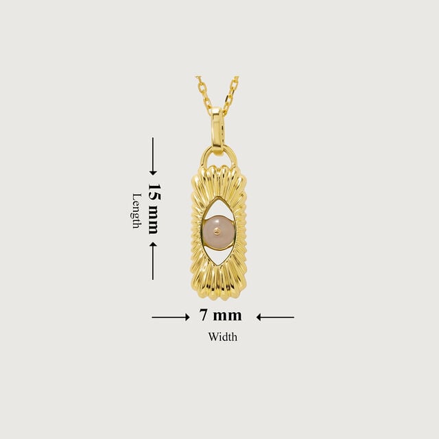 Enchanted Transformation 18KT White Moon Stone Pendant with chain,,hi-res image number null