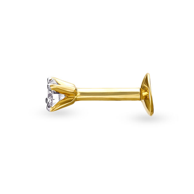 Single Diamond Tanishq Gold Nose Pin Design Single Diamond Nosepin