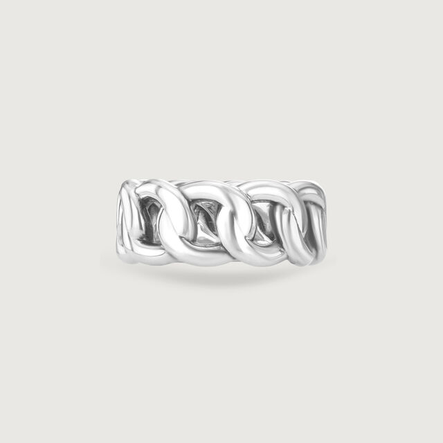 Chain Link Silver Ring,,hi-res image number null