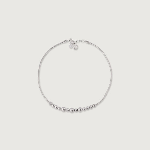 Bead Bomb Single Silver Anklet,,hi-res image number null