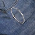 Minimal Gleam Silver Bangle,,hi-res view 1