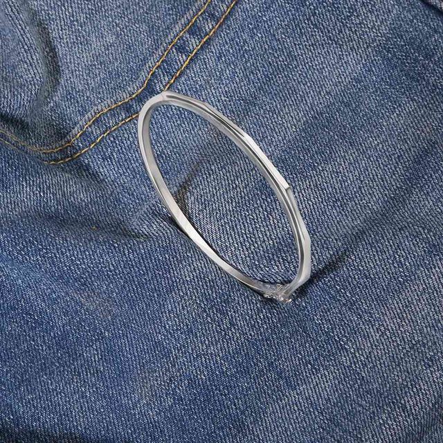 Minimal Gleam Silver Bangle,,hi-res image number null