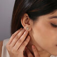 Chic Cosmic Stars 14KT Diamond Stud Earrings,,hi-res view 2