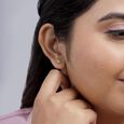 Golden Bloom Diamond Stud Earrings,,hi-res view 2