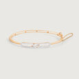 Linear Luxe Gold & Diamond Bangle,,hi-res view 2