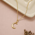 Letter Perfect 'C' Gold Pendant,,hi-res view 2