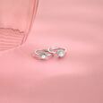 Elegant Halo Silver Toe Ring,,hi-res view 1