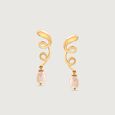 Vibe Curl Pearl Earrings,,hi-res view 3