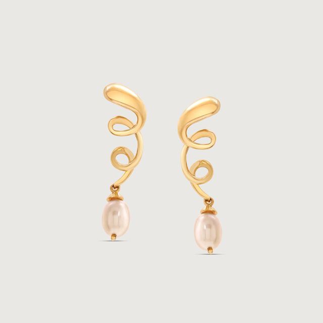 Vibe Curl Pearl Earrings,,hi-res image number null