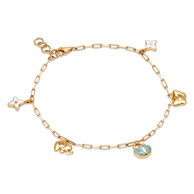 18KT Charming Aurora Ensemble Yellow Gold Bracelet,,hi-res image number null