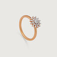 Floral Sparkle Gold & Diamond Finger Ring,,hi-res view 3