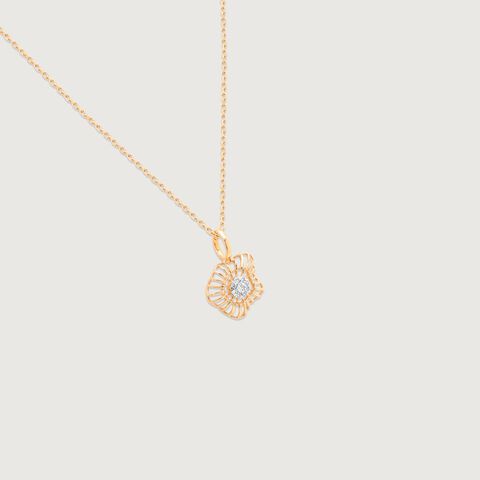 Gleaming Blossom Diamond Pendant