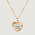 Playful Paw Diamond Heart Necklace,,hi-res view 4