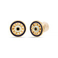 14KT Yellow Gold Wheel of Life Stud Earrings,,hi-res view 3