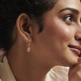 Graceful Latticed Pearl Drop Earrings,,hi-res view 2