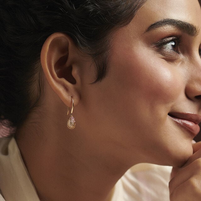 Graceful Latticed Pearl Drop Earrings,,hi-res image number null