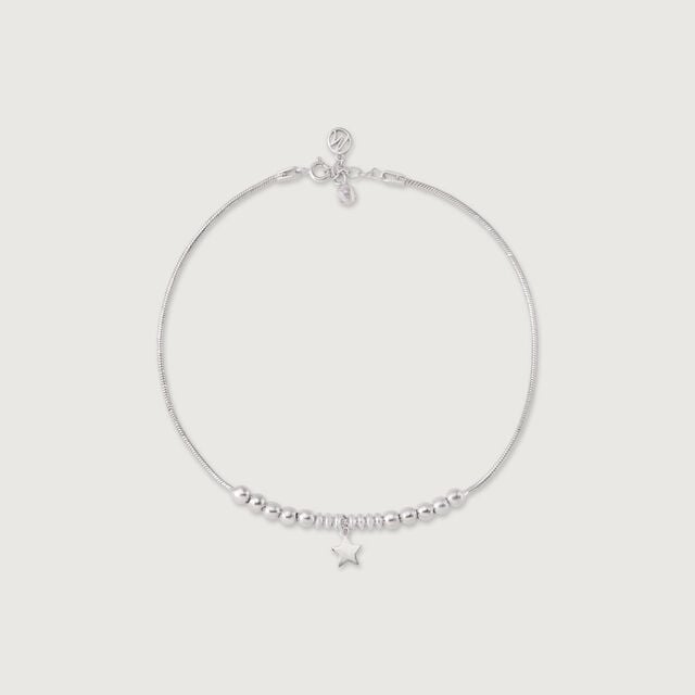 Shooting Star Single Silver Anklet,,hi-res image number null